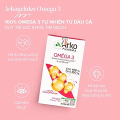 Arkopharma Viên Uống Omega 3 Arkogelules Hỗ Trợ Não Bộ Và Tim Mạch 180 Viên