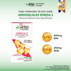 Arkopharma Viên Uống Omega 3 Arkogelules Hỗ Trợ Não Bộ Và Tim Mạch 180 Viên