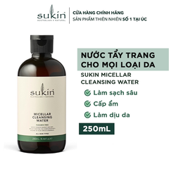 Sukin Nước Tẩy Trang Micellar Cleansing Water 250ml [Mua 1 Tặng 1 Cùng Loại]