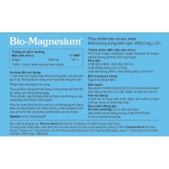 Pharma Nord  Viên Uống Bio - Magnesium Hỗ Trợ Cải Thiện Chức Năng Cơ, Duy Trì Xương Răng Chắc Khỏe 60 Viên