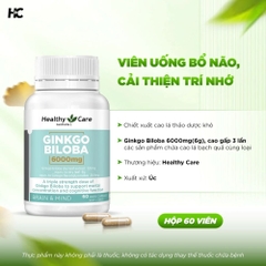 Healthy Care Viên Uống Bổ Não Ginkgo Biloba 6000mg 60 Viên