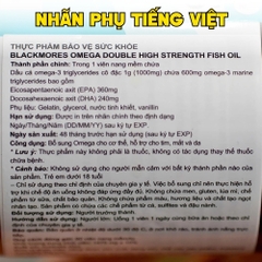 Blackmores Viên Uống Dầu Cá Liều Omega Gấp 2 Lần Double High Strength Fish Oil (90 Viên) - Chính Ngạch Úc