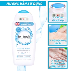 Femfresh Dung Dịch Vệ Sinh Phụ Nữ Hoạt Động Nhiều Mồ Hôi Active Fresh Wash 250ml