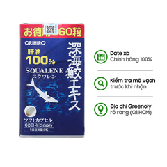 Viên Uống Dầu Gan Cá Mập Hỗ Trợ Tim Mạch, Thị Lực Orihiro Squalene Nhật Bản 360 viên