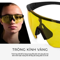 Franklin Kính Pickleball Bảo Vệ Mắt Bao Gồm 5 Tròng Kính Nhiều Màu