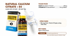 Mason Natural Viên Uống Bổ Sung Calcium Citrate + D3 Hộp 60 viên - Chính Ngạch Mỹ