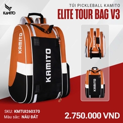 Kamito Túi Pickleball Elite Tour Bag V3 Màu Nâu Đất