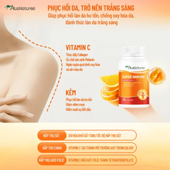 AusNatures Viên Uống Super Immune Bổ Sung Kẽm & Vitamin C 60 Viên