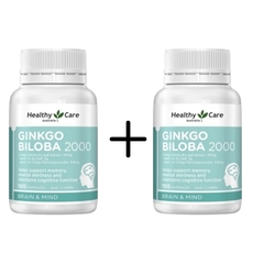 Combo 2 Hộp Healthy Care Viên Uống Hỗ Trợ Trí Não Ginkgo Biloba 2000mg 100 Viên