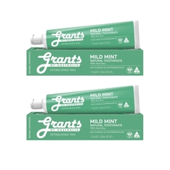 Combo 2 Tuýp Grants of Australia Kem Đánh Răng Chiết Xuất Lô Hội, Bạc Hà Thơm Miệng 110g