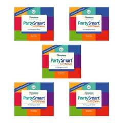 Combo 5 Hộp Viên Nhai Himalaya Party Smart  Hỗ Trợ Giải Rượu, Giảm Say Hộp 2 Viên