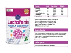 Royal Ausnz Sữa Bột Lactoferrin Hỗ Trợ Tiêu Hóa, Tăng Cường Miễn Dịch Bifidobacteriumanimalis (Bb-12) 50 Gói x 2g