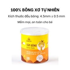 Bông Bạch Tuyết Tăm Bông Trẻ Em BBT Hộp Tròn 336 Que