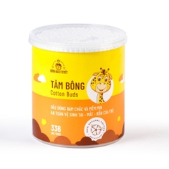 Bông Bạch Tuyết Tăm Bông Trẻ Em BBT Hộp Tròn 336 Que