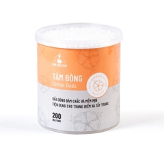 Bông Bạch Tuyết Tăm Bông Cho Người Lớn BBT Hộp Tròn 200 Que