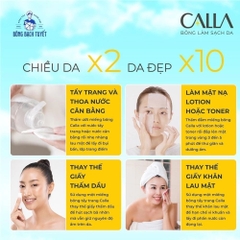 Calla Bông Tẩy Trang Làm Sạch Sâu 80 Miếng Dạng Túi - Phù Hợp Makeup Hằng Ngày