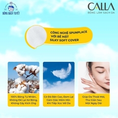 Calla Bông Tẩy Trang Làm Sạch Sâu 80 Miếng Dạng Túi - Phù Hợp Makeup Hằng Ngày