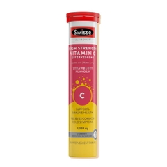 Swisse Ultiboost Viên Sủi High Strength Vitamin C 1000mg Hỗ Trợ Tăng Cường Sức Đề Kháng Tuýp 20 Viên