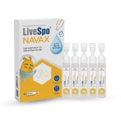 LiveSpo NAVAX Dung Dịch Vệ Sinh Tai, Mũi, Họng Sơ Sinh Và Trẻ Em Chứa Bào Tử Lợi Khuẩn Giúp Giảm Nguy Cơ Viêm Đường Hô Hấp Hộp 10 Ống