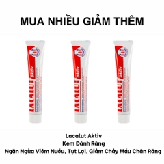 Lacalut Aktiv Kem Đánh Răng Ngăn Ngừa Viêm Nướu, Tụt Lợi, Giảm Chảy Máu Chân Răng 75ml