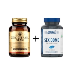 Combo Applied Nutrition Viên Uống Hỗ Trợ Nam Giới 120 Viên Hàng Chính Ngạch Anh Quốc + Solgar Viên Uống Bổ Sung Kẽm (Zinc Citrate) 30 MG 100 Viên - Chính Ngạch Mỹ