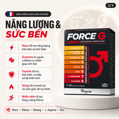 Manhae Viên Uống Force G Libido Hỗ Trợ Tăng Cường Sinh Lý Nam 60 Viên