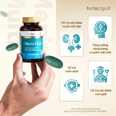 Herbs Of Gold Viên Uống Men's Multi + Hỗ Trợ Tăng Cường Sức Khỏe Nam Giới 60 Viên
