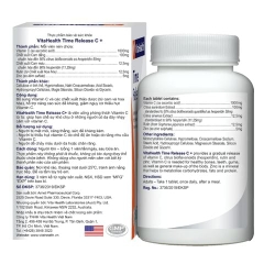 VitaHealth Viên Uống Time Release C+ Hỗ Trợ Bổ Sung Vitamin C Phù Hợp Cho Cả Người Bị Dạ Dày 30 Viên