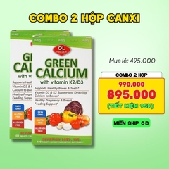 Combo 2 Hộp Olympian Labs Viên Uống Bổ Sung Canxi Hữu Cơ Green Calcium 100 viên