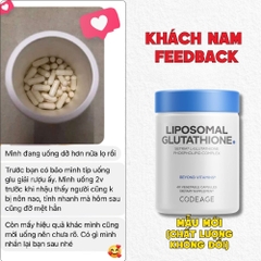 CodeAge Viên Uống Liposomal Glutathione 500mg 60 viên (Setria L-Glutathione) - Tinh Khiết Hơn