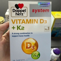 Doppelherz Viên Uống Bổ Sung Vitamin D3 + K2 (30 Viên) - Chính Ngạch Đức