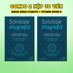 Combo 2 Hộp Solvitale Magnefol Viên Uống Magnesium Bisglycinate + Vitamin nhóm B (Hộp 30 Viên)