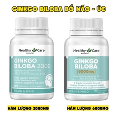 Healthy Care Viên Uống Bổ Não Ginkgo Biloba 6000mg 60 Viên - Chính Ngạch Úc