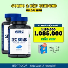 Combo 2 Hộp Sex Bomb | HSD 28/02/2027 | Hộp 120 Viên (Dùng 2 Tháng)
