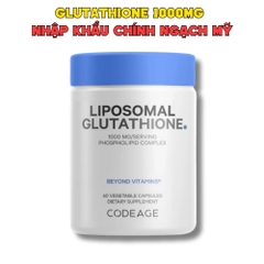 CodeAge Viên Uống Liposomal Glutathione 1000mg 60 Viên - Chính Ngạch Mỹ