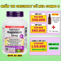 Webber Naturals Viên Uống Magie Magnesium Bisglycinate 200mg - Chính Ngạch Canada, Xuất VAT