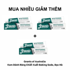 Grants of Australia Kem Đánh Răng Chiết Xuất Baking Soda, Bạc Hà 110g