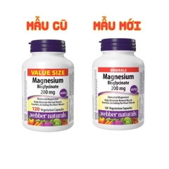Webber Naturals Viên Uống Magie Magnesium Bisglycinate 200mg - Nhập Khẩu Chính Ngạch Canada