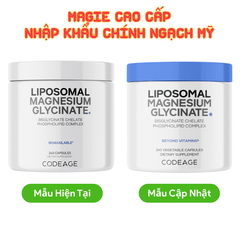 Codeage Viên Uống Liposomal Magnesium Magie Glycinate Hữu Cơ Hỗ Trợ Cơ, Thần Kinh Và Hệ Thần Kinh 240 Viên