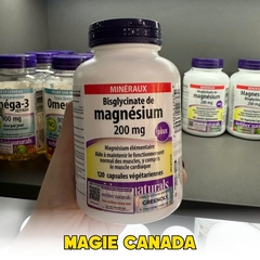 Webber Naturals Viên Uống Magie Magnesium Bisglycinate 200mg - Nhập Khẩu Chính Ngạch Canada