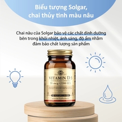 Solgar Viên Uống Bổ Sung Vitamin D3 2200 IU 100 Viên  - Chính Ngạch Mỹ