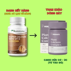 AusNatures Viên Uống Super Calcium With VIT D Bổ Sung Canxi Hữu Cơ Và Vitamin D 60 Viên