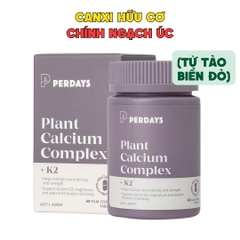 Perdays Viên Uống Canxi Hữu Cơ (Từ Tảo Biển Đỏ) 60 Viên - Chính Ngạch Úc
