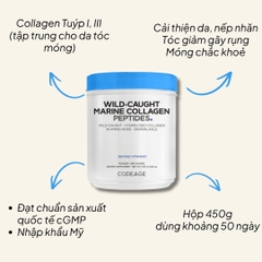 Codeage Bột Collagen Marine Collagen 450g - Nhập Khẩu Chính Ngạch Mỹ