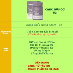 Perdays Viên Uống Canxi Hữu Cơ (Từ Tảo Biển Đỏ) 60 Viên - Chính Ngạch Úc