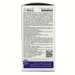Henry Blooms Viên Uống Bổ Sung Canxi, Vitamin D3+K OsteoBlast 60 Viên