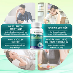 AusNatures Viên Uống Super B Plus Hỗ Trợ Duy Trì Năng Lượng, Giảm Stress 60 Viên