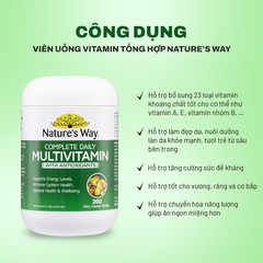 Combo 2 Hộp Vitamin Tổng Hợp Nature’s Way Complete Daily Multivitamin Úc 200 Viên