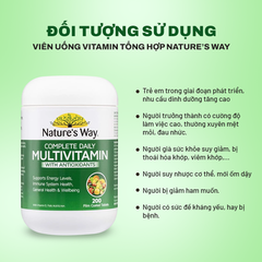 Combo 2 Hộp Vitamin Tổng Hợp Nature’s Way Complete Daily Multivitamin Úc 200 Viên