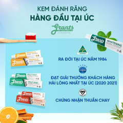 Combo 2 Tuýp Grants of Australia Kem Đánh Răng Chiết Xuất Baking Soda, Bạc Hà 110g